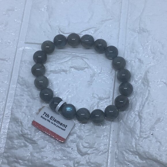 10mm Birthstone Round Beaded Balance Bracelet Stretch Bangle Unisex - Picture 4 of 6